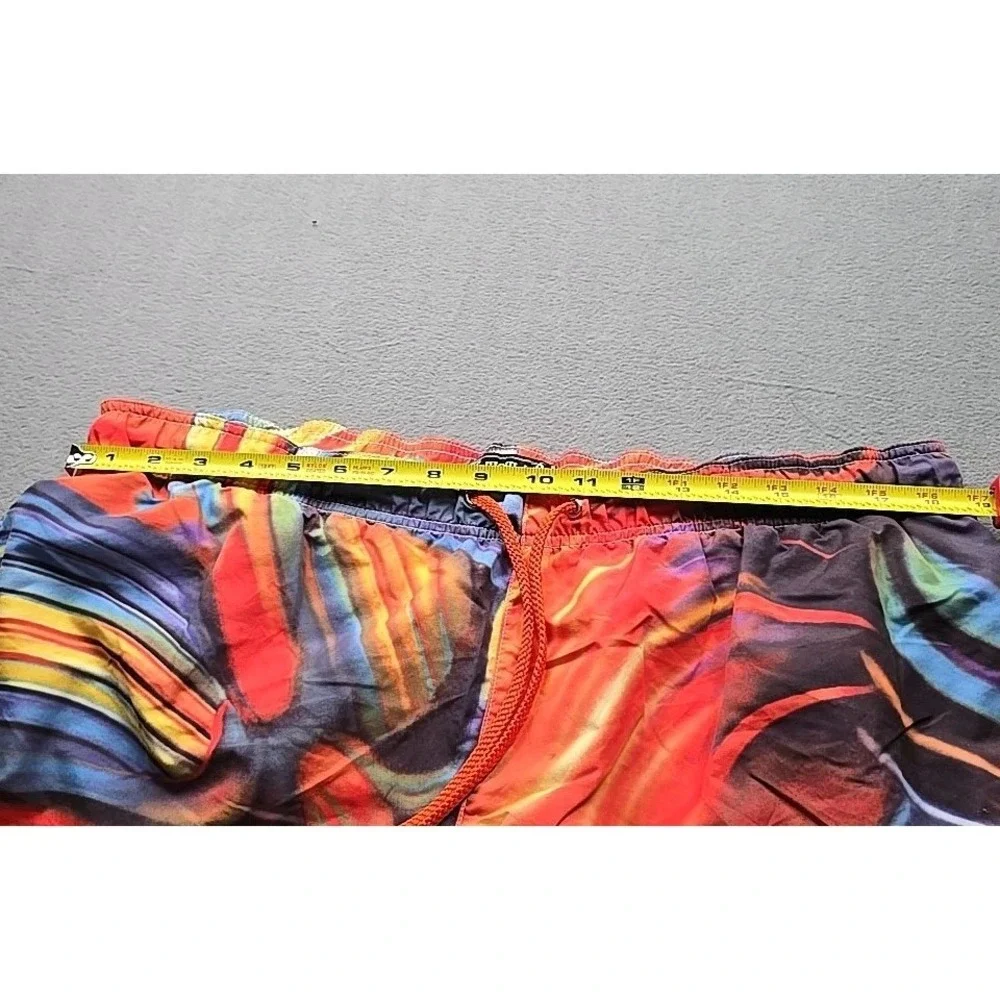 Highland Outfitters Mens Size L Multicolor Swirl Rainbow‎ Swim Beach Shorts